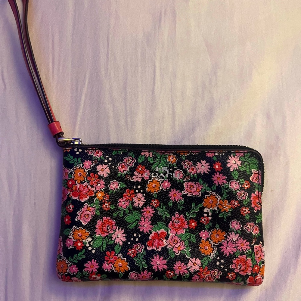 Coach Floral wristlet